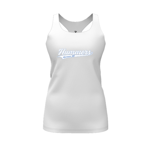 [FT0TRBWH-FYS-LOGO1] Decker Racerback Tank Top (Female Youth S, White, Logo 1)