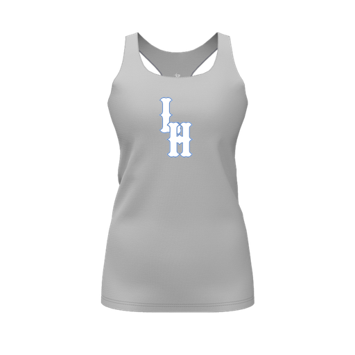 [FT0TRBGY-FYS-LOGO2] Decker Racerback Tank Top (Female Youth S, Gray, Logo 2)