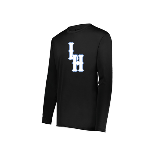 [222822.080.XS-LOGO2] Men's LS Smooth Sport Shirt (Adult XS, Black, Logo 2)