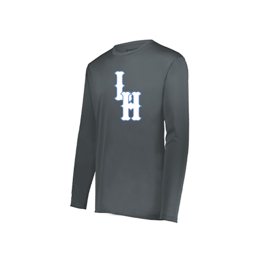 [222822.059.XS-LOGO2] Men's LS Smooth Sport Shirt (Adult XS, Gray, Logo 2)