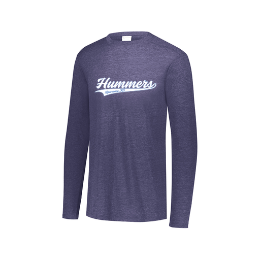 [FTLCUBNV-AXS-LOGO1] Decker Men's Tri-Blend T-Shirt - Long Sleeve (Adult XS, Navy, Logo 1)