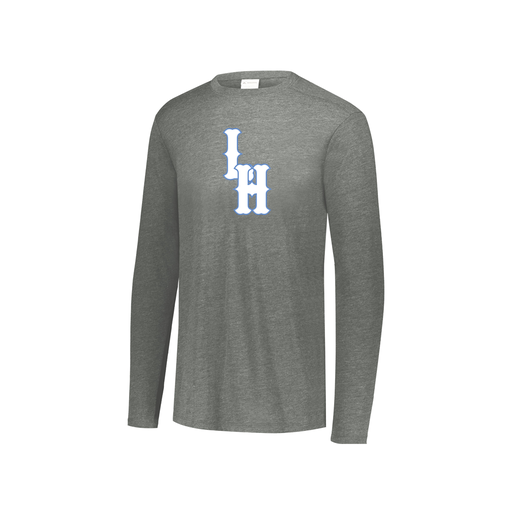 [FTLCUBGY-YS-LOGO2] Decker Youth Tri-Blend T-Shirt - Long Sleeve (Youth S, Gray, Logo 2)